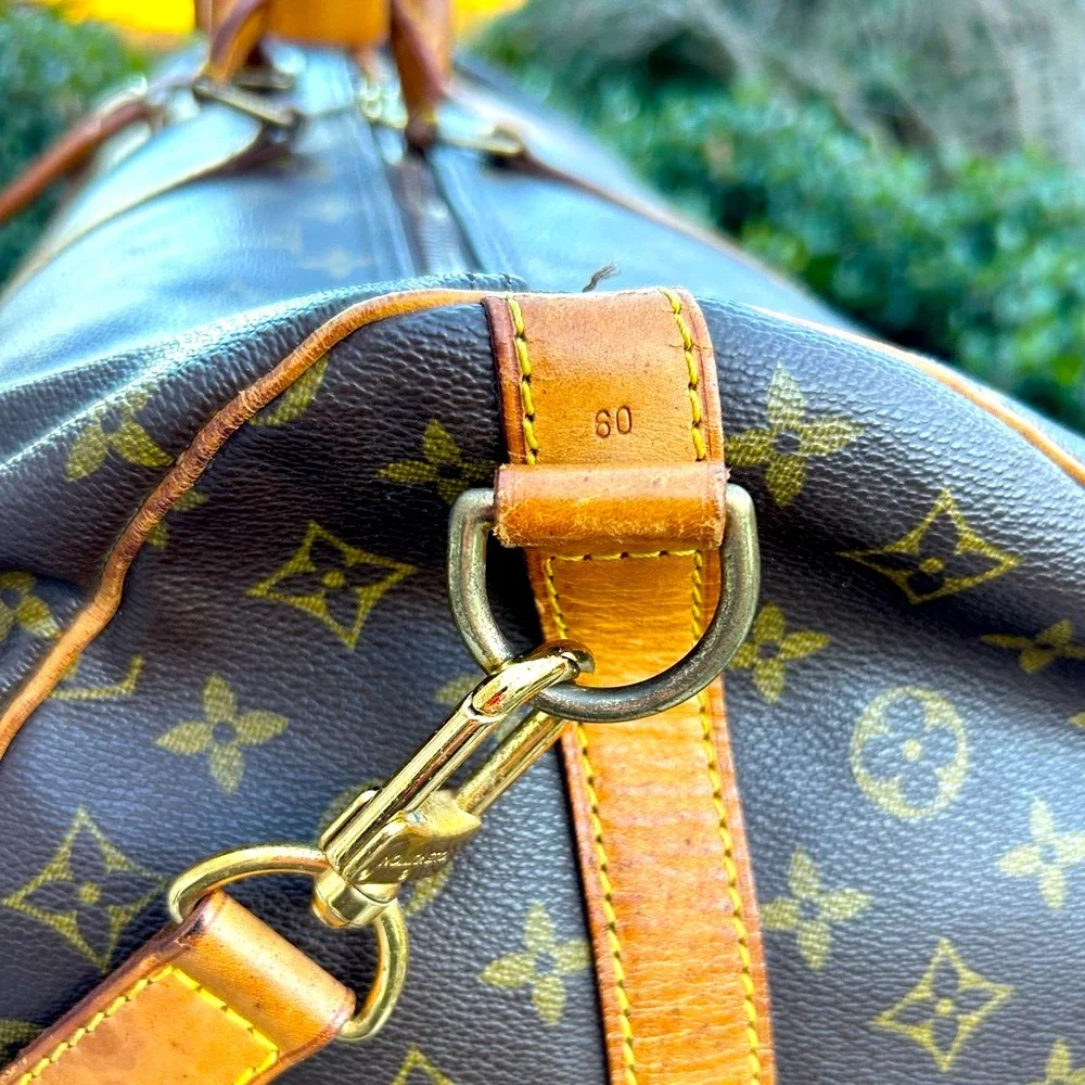 Louis Vuitton Monogram Canvas Brown & Tan Travel Duffel